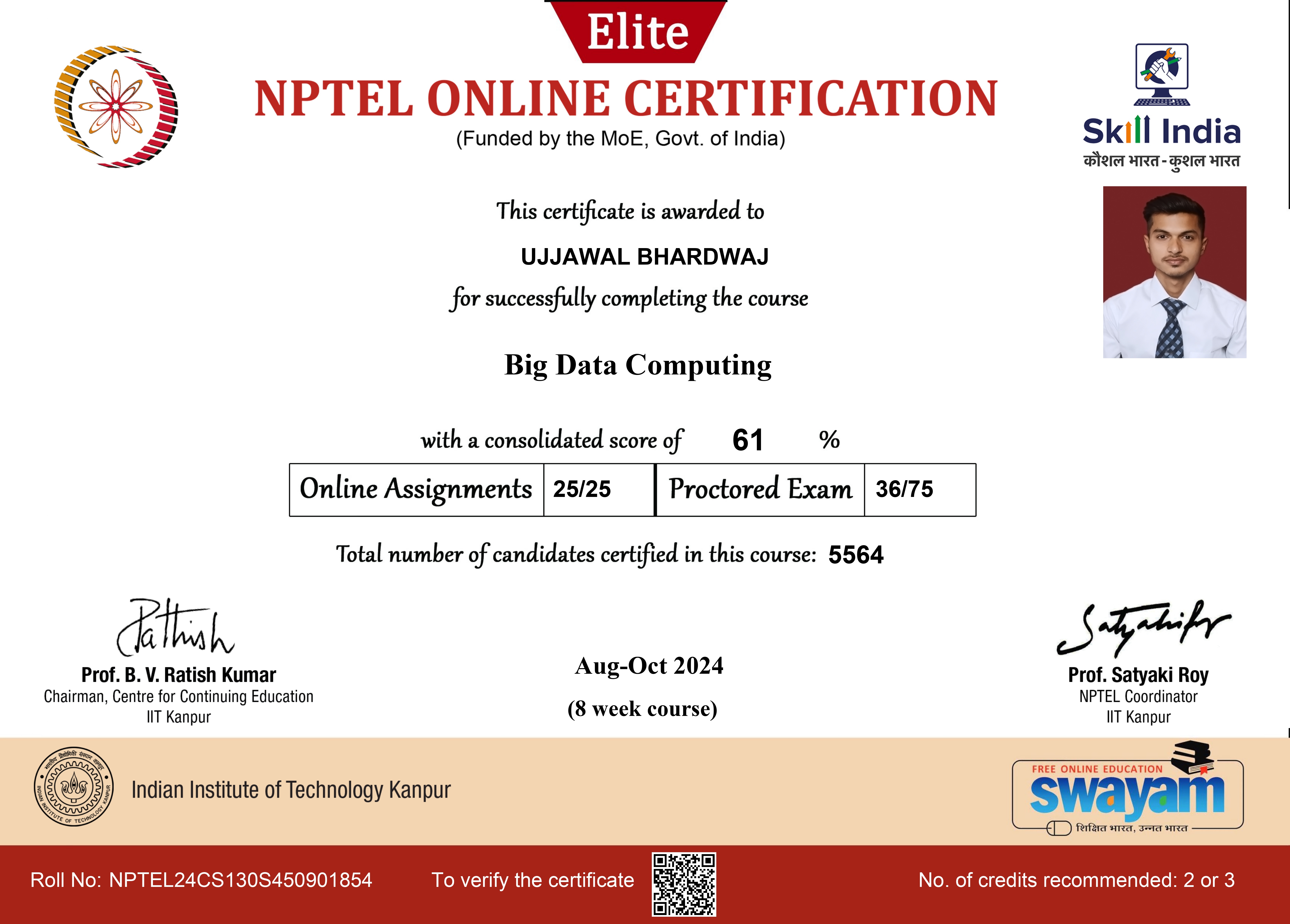 NPTEL Certificate